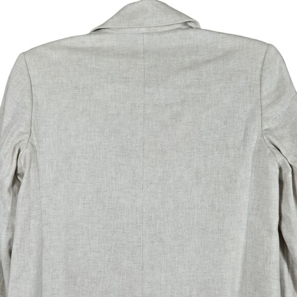 Banana Republic Blazer Womens 0 Linen Blend Double Breasted Natural Flax Lined - Picture 8 of 11
